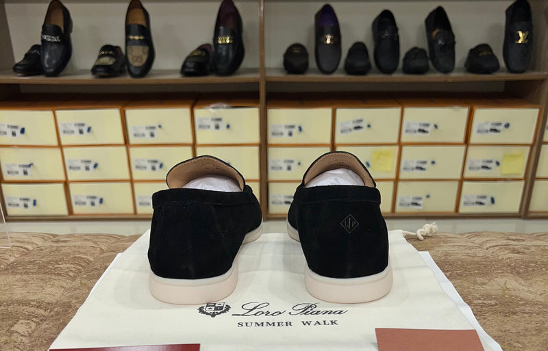 Loro Piana Summer Walk Loafer Suede - Black