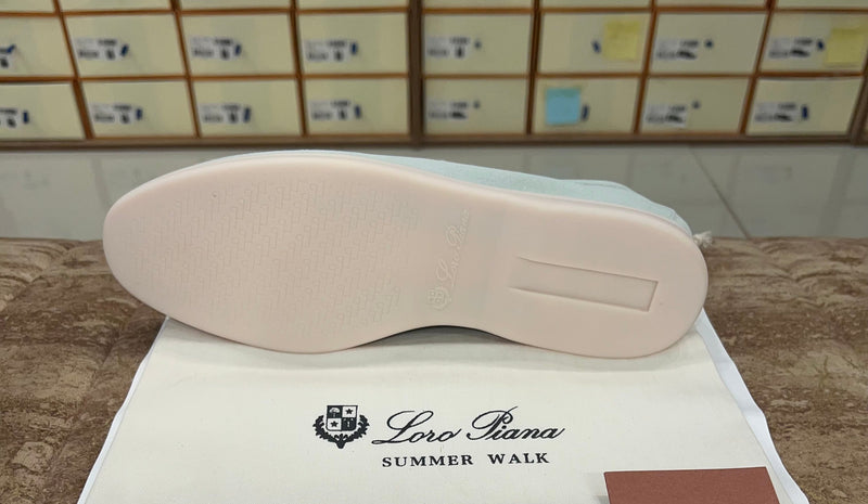 Loro Piana Summer Walk Loafer Suede - Light Blue