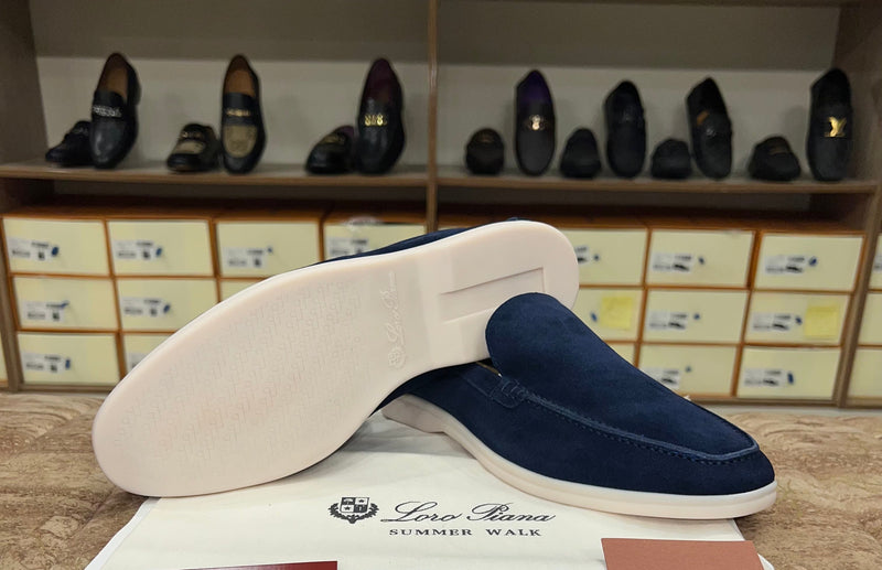 Loro Piana Summer Walk Loafer Suede - Blue