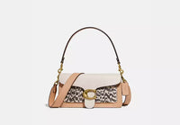 Tabby 26 Shoulder Bag in Color Block with Snakeskin Detail