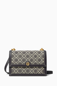 TORY BURCH T Monogram Shoulder Bag in Jacquard