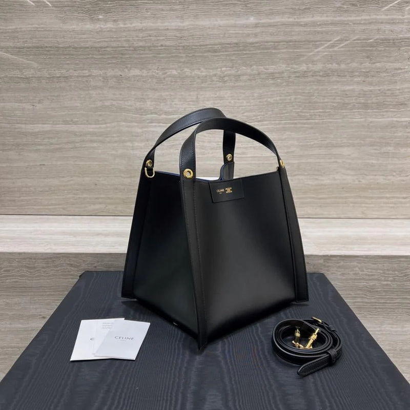 CELINE CUBE BAG IN Triomphe Canvas and NATURAL Calfskin