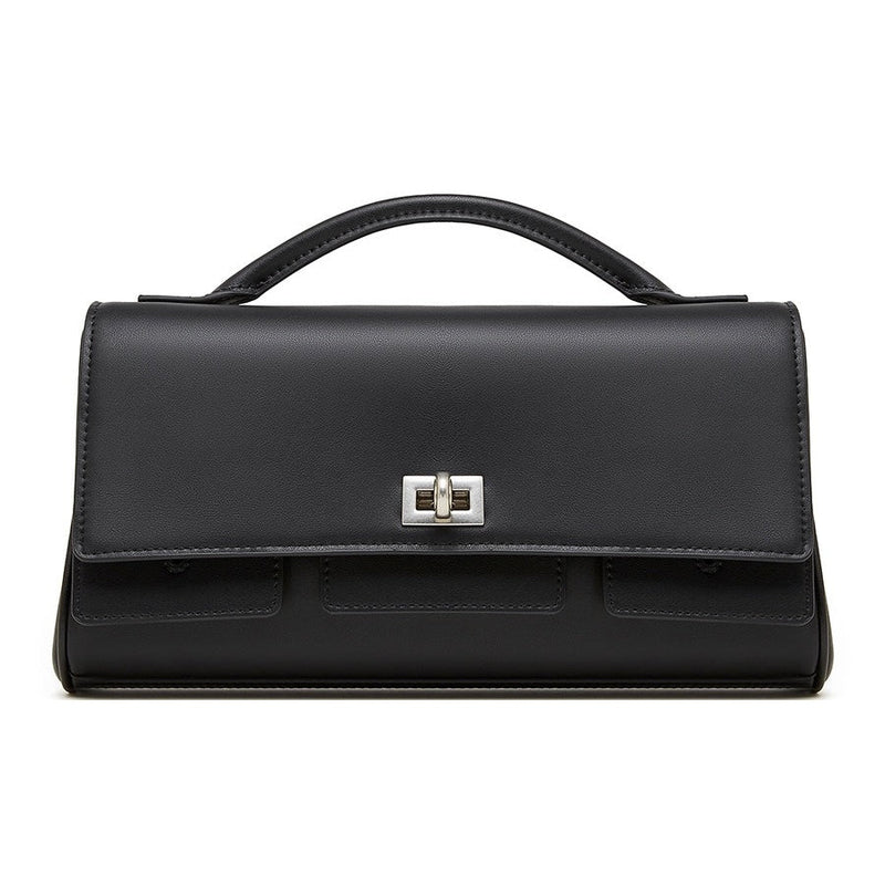 Balenciaga Genuine Leather Designer Lock Clasp Shoulder Handbag