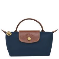 Le Pliage Original Pouch with handle Navy - Recycled canvas