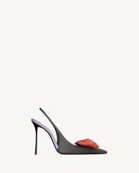 YSL AMALIA slingback pumps in satin crepe