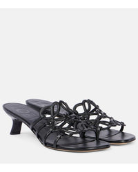 Loewe Petal Anagram Leather Mules