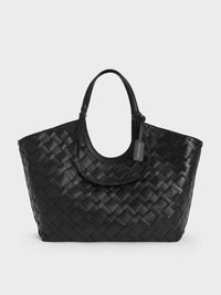 Charles & Keith Ivette Woven Tote – Noir