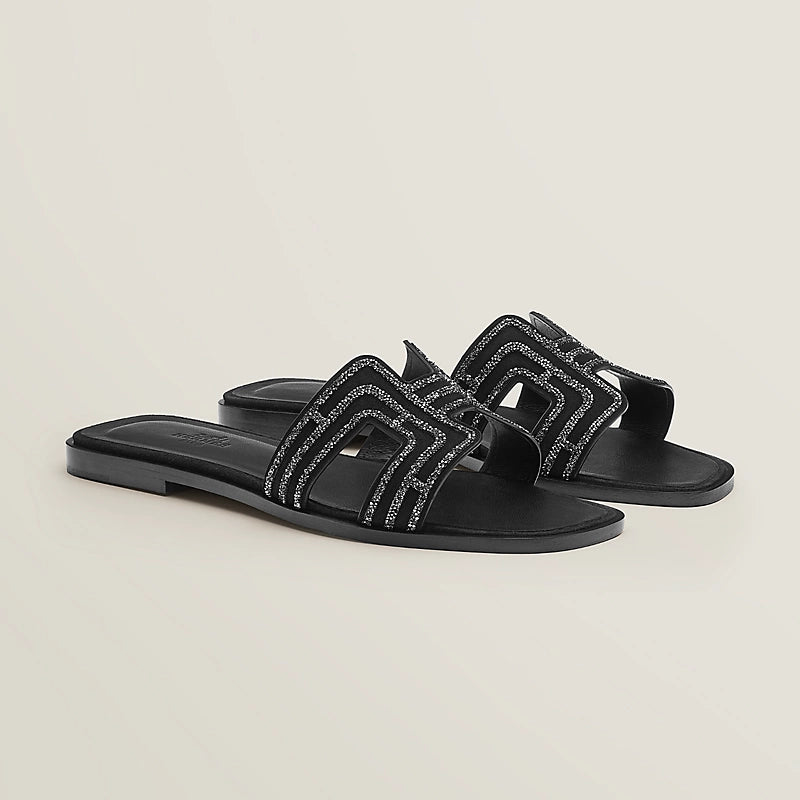 Oran sandal noir / argent