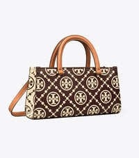 Tory Burch T Monogram Contrast Embossed Small Rectangular Tote
