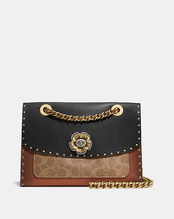 Coach Parker With Rivets And Snakeskin