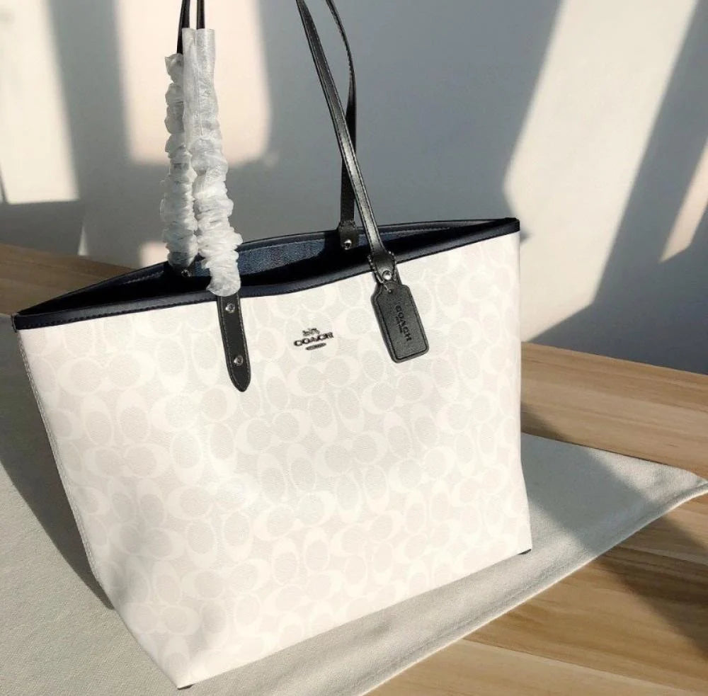 Coach White Tote Bag