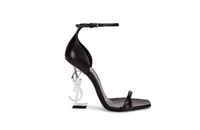 Saint Laurent Opyum YSL Heels – Silver Monogram Logo