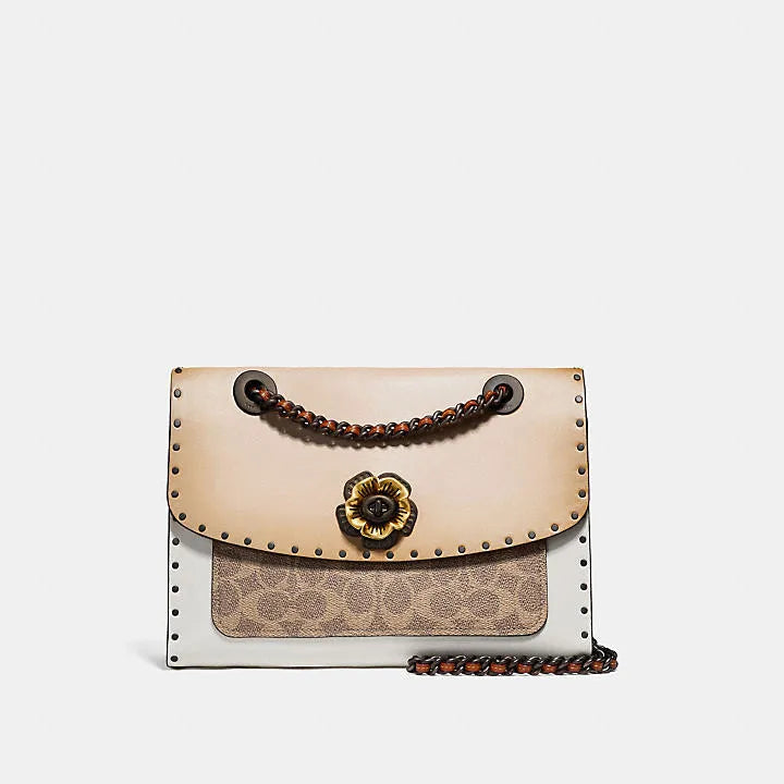 Coach Parker With Rivets And Snakeskin