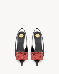 YSL AMALIA slingback pumps in satin crepe
