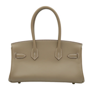 Hermes Shoulder Birkin Light 29 Etoupe Evercolor with Gold Hardware