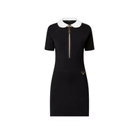 LV Technical Jersey Peter Pan Collar Dress