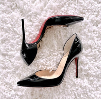 CHRISTIAN LOUBOUTIN Iriza 100 Black D’Orsay Pointy Toe Pumps 36