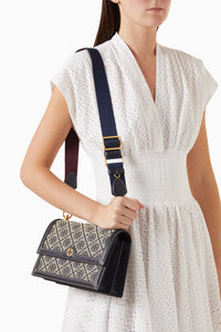 TORY BURCH T Monogram Shoulder Bag in Jacquard