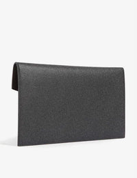 Saint Laurent Black Leather Uptown Clutch