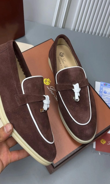 Loro Piana Summer Walk Women’s Loafers – Brown with White Tassels