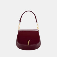 Saint Laurent Voltaire Patent Leather Shoulder Bag (Red Wine)