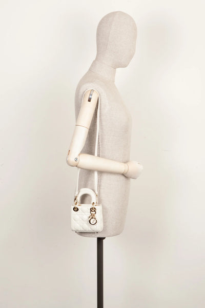 CD Micro Lady Dior Cannage – White hover