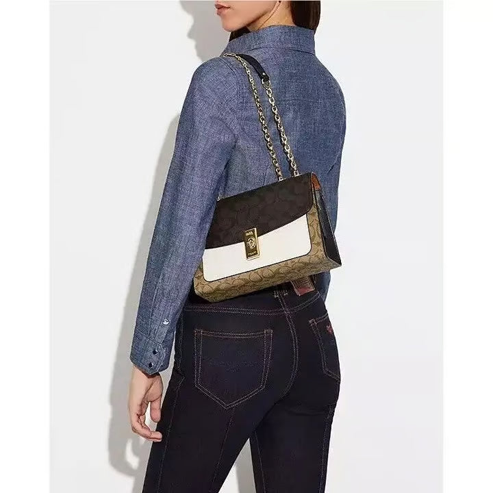 Coach Lane Shoulder Bag In Colorblock Signature
