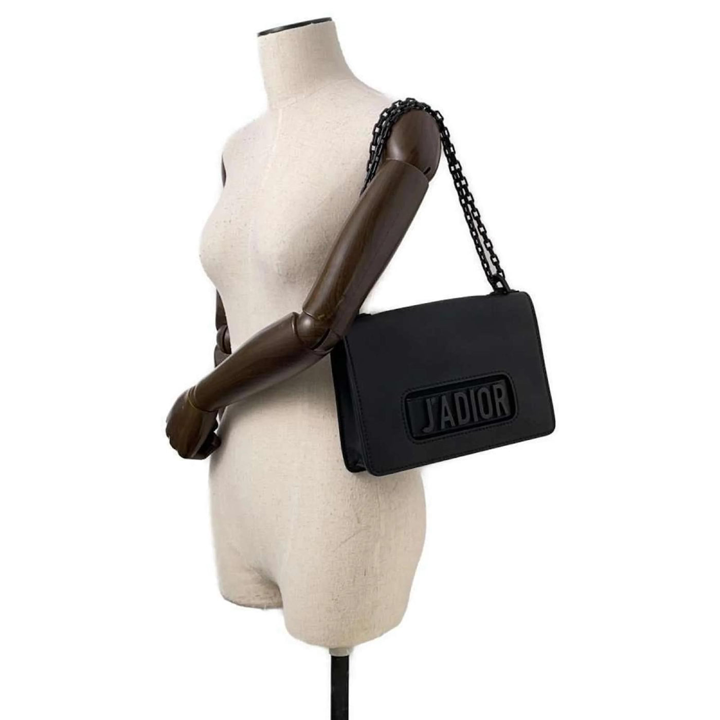 Christian Dior JADIOR Black Leather Chain Shoulder Bag