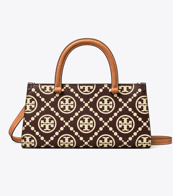 Tory Burch T Monogram Contrast Embossed Small Rectangular Tote
