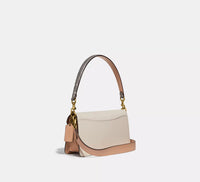 Tabby 26 Shoulder Bag in Color Block with Snakeskin Detail