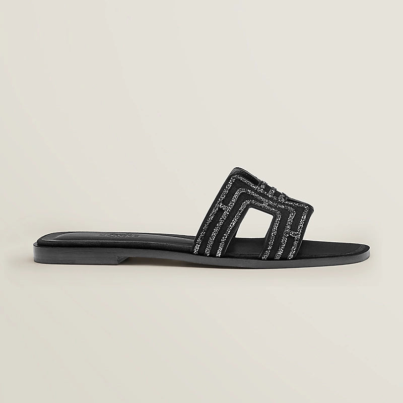 Oran sandal noir / argent