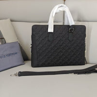Louis Vuitton Briefcase in Black Leather