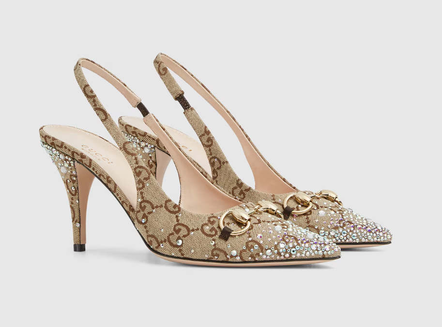 Gucci Women's slingback pump with crystal Horsebit