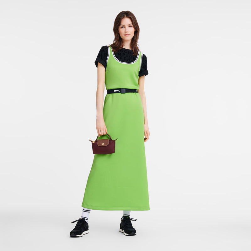 Le Pliage Original Pouch with handle Burgundy - Recycled canvas