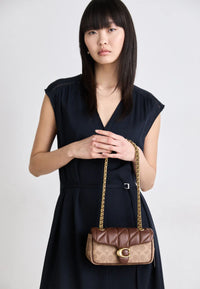 Coach Tabby Shoulder Bag 20 In Signature Canvas With Quilting