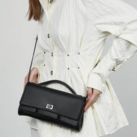 Balenciaga Genuine Leather Designer Lock Clasp Shoulder Handbag