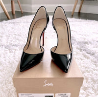 CHRISTIAN LOUBOUTIN Iriza 100 Black D’Orsay Pointy Toe Pumps 36