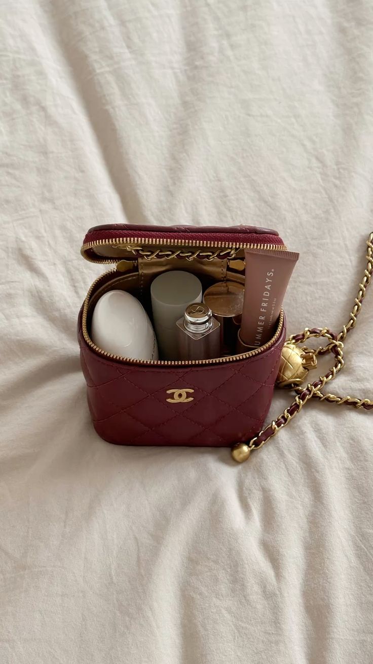 Chanel Lambskin Quilted Mini Pearl Crush Vanity Case