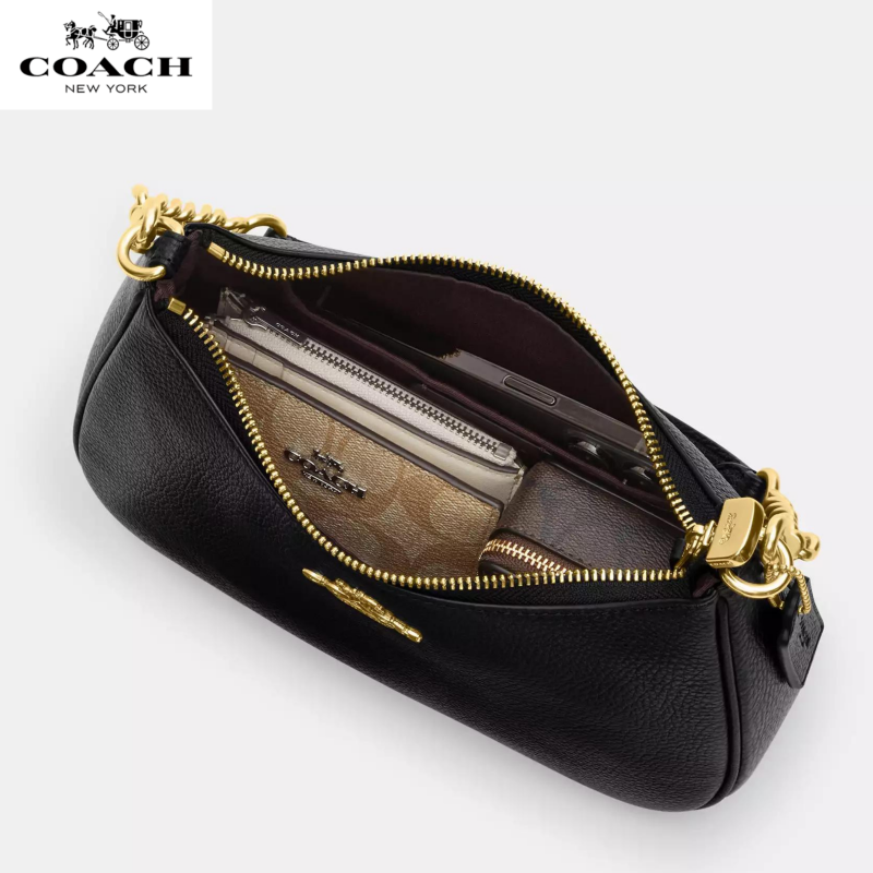 Coach Teri Shoulder Bag, Gold/Black