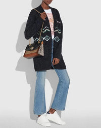 Coach Parker With Rivets And Snakeskin