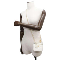 Chanel White Lambskin Vanity Bag