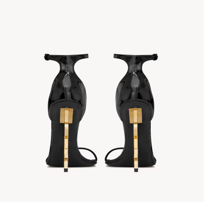 Saint Laurent Opyum Sandals in Patent Leather