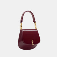 Saint Laurent Voltaire Patent Leather Shoulder Bag (Red Wine)