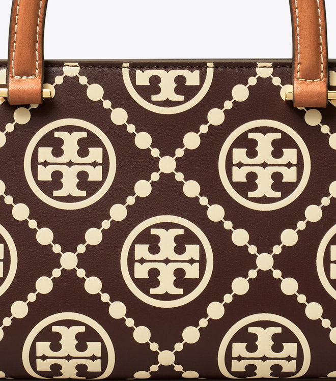 Tory Burch T Monogram Contrast Embossed Small Rectangular Tote