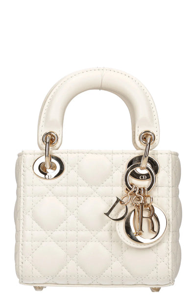 CD Micro Lady Dior Cannage – White