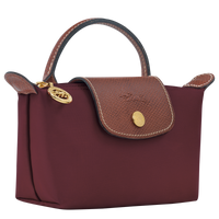 Le Pliage Original Pouch with handle Burgundy - Recycled canvas
