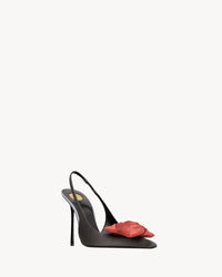 YSL AMALIA slingback pumps in satin crepe