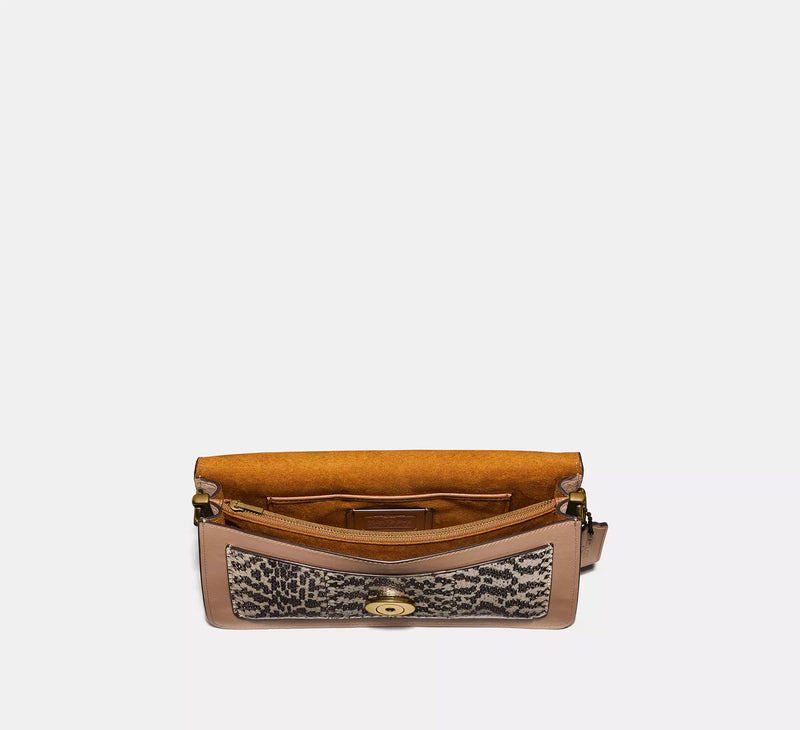 Tabby 26 Shoulder Bag in Color Block with Snakeskin Detail