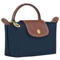 Le Pliage Original Pouch with handle Navy - Recycled canvas