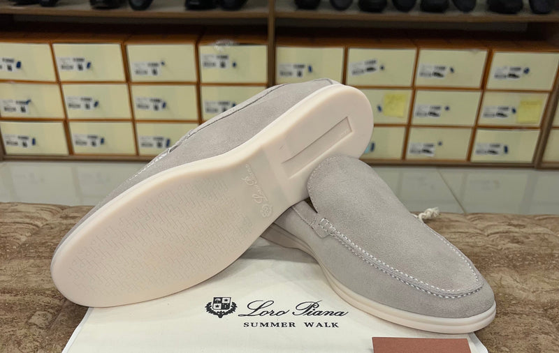 Loro Piana Summer Walk Loafer Suede - Off White